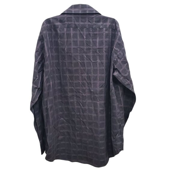 Thomas Dean Men's Big & Tall Windowpane Plaid Cotton Long Sleeve Button Up 2XLT - Picture 8 of 8